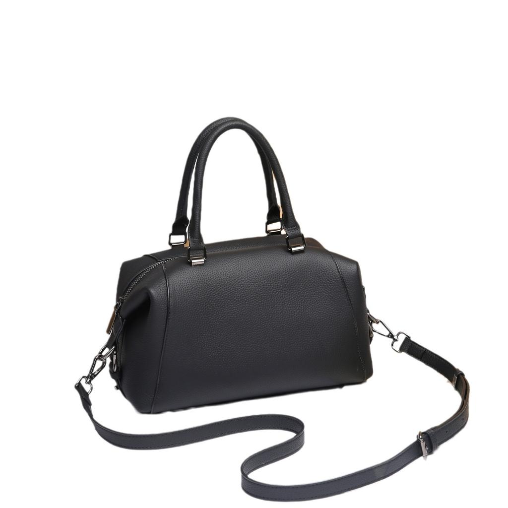 Cowhide Women, One Shoulder Crossbody Simple Portable Fashion Bag Girls Classic Handbag Large Capacity