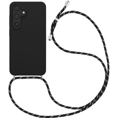 Protective Case - BOOLING - for Samsung Galaxy S24 Plus - Flexible - Black - Elastic Cord