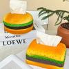 New Cute Burger Paper Box Cute Burger Home Living Room Tea Table Decoration Gift for Friends' Birthday