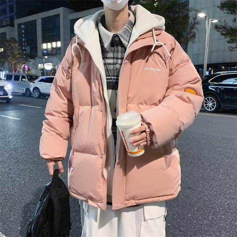 Men's Daily Short Cotton Jacket Casual Style Warm Winter Coat