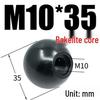 Bakelite Handle Plastic Round Ball Lever with Red Copper Core and Black Iron Core, M4-M16