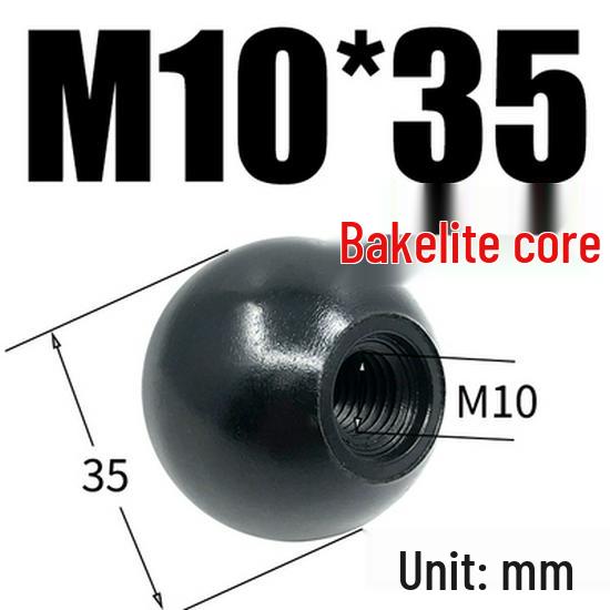 Bakelite Handle Plastic Round Ball Lever with Red Copper Core and Black Iron Core, M4-M16