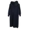 YVES SAINT LAURENT 90s Old Stainless collar coat M Navy with fox fur Women Used