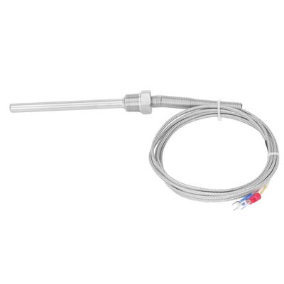 Thermocouple K Type 0?400 Celsius  38 NPT 8x100mm Stainless Steel Temperature Sensor Probe 2m  6.56ft