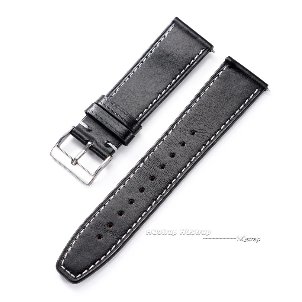 Vintage Oil Wax Leather Watch Strap 20mm 22mm Universal Cowhide Watchband Accessories Pin Buckle Men Women Waterproof Bracelet