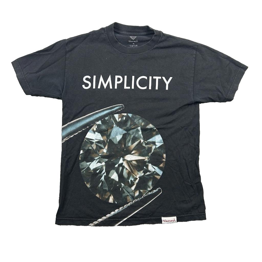 Diamond Supply Co Simplicity Diamond T-Shirt Nera Cotone Uomo Media M Grafica