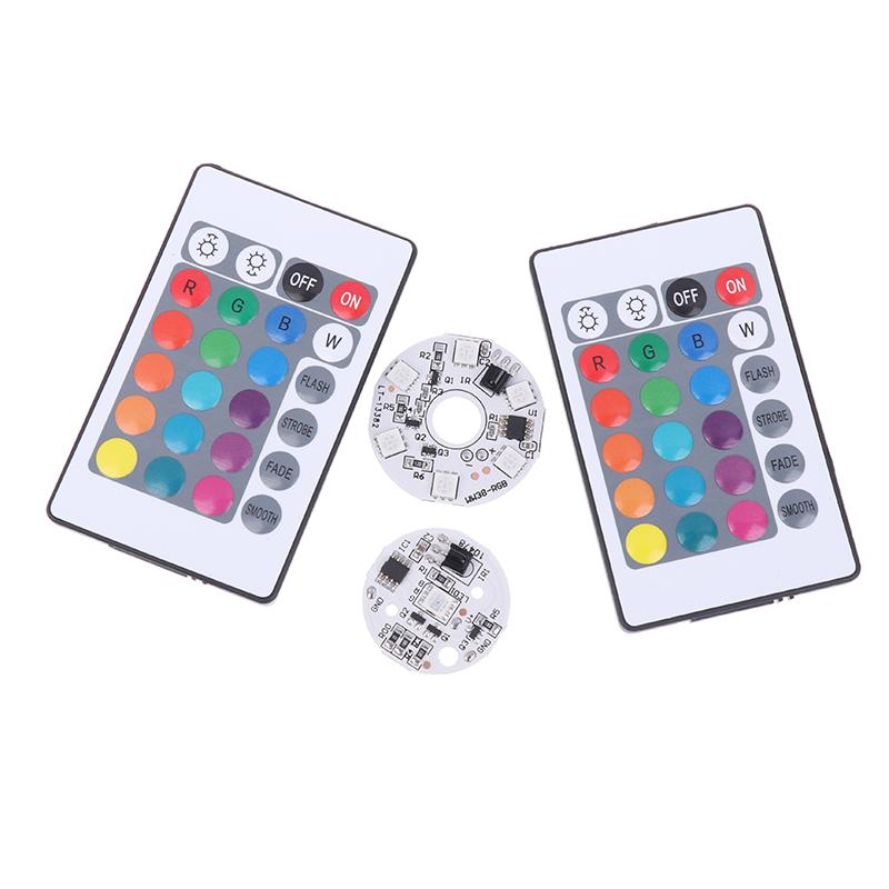 Color Rgb Light Board Round Led Light Source Low Voltage Dc 5V Switch Remote Control For Ornament Base Diy Led