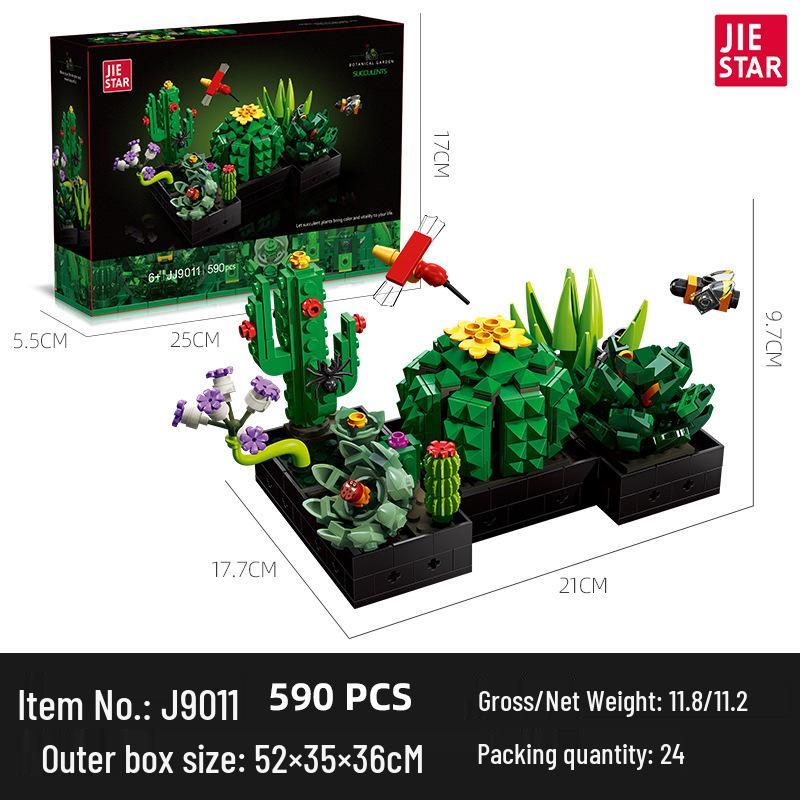 Eternal Flower Bouquet Building Blocks Pendant Compatible with LEGO DIY Ornaments Model Toys