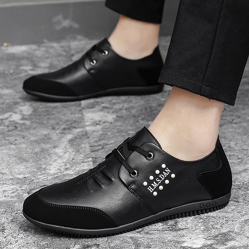 

Мода 2025 Новые мужские лоферы Модные повседневные кожаные туфли для мужчин Удобная мягкая подошва Обувь для вождения Классическая универсальная обувь для ходьбы 38 чёрный