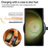 For Samsung Galaxy S23 Ultra Case Magnetic Kickstand PU Leather Coated PC + TPU Phone Cover