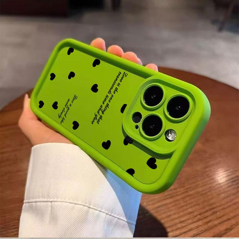 

Fashionable Full Coverage Phone Case for iPhone 13, 14, 15 Pro, 16 Pro Max, 17 15 Pro зелёный