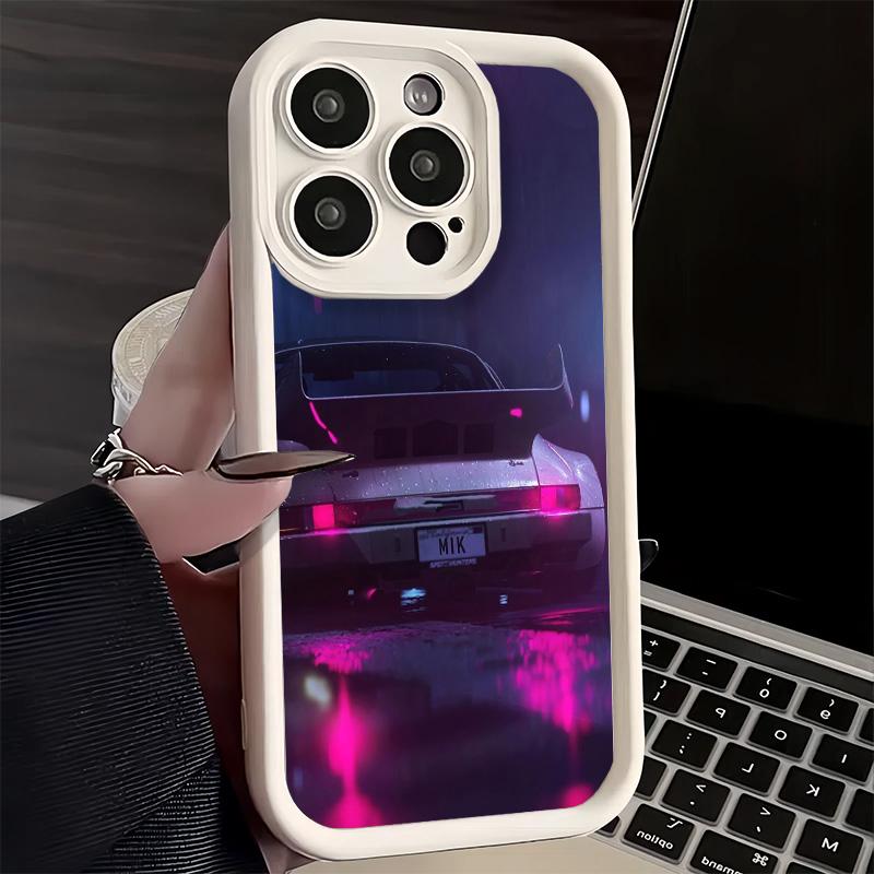 Phone Case for iPhone 17 Air 16E 15 16 Pro Max Sports Car RWB Cool Cover 14 Plus 13 12 Mini Soft Shell Silicone Fundas