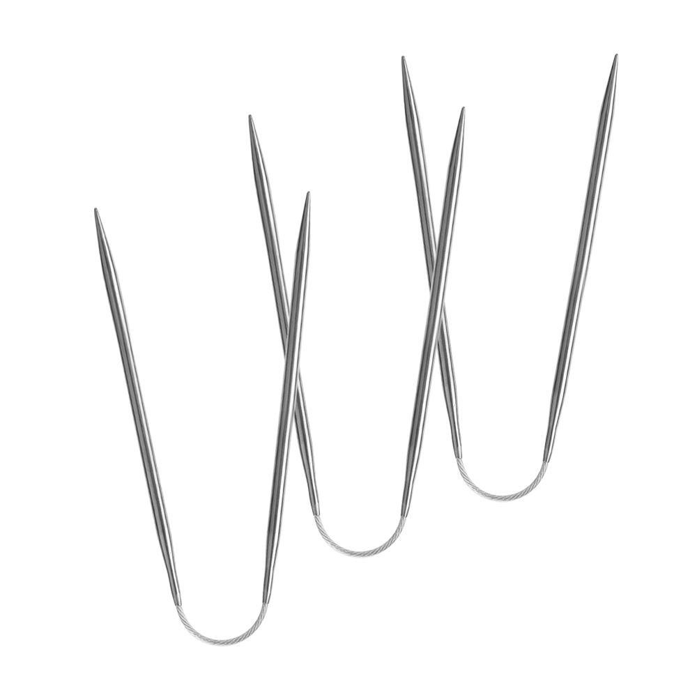 

3 шт./компл. круговые спицы ручной работы, плетение из нержавеющей стали, круговые швейные булавки, крючок для вязания