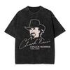 T-shirt Lavate Il Più Grande di Tutti i Tempi Chuck Norris Hip Hop T-shirt Retrò Harajuku Streetwear Top in Cotone Top Magliette per Unisex Donna