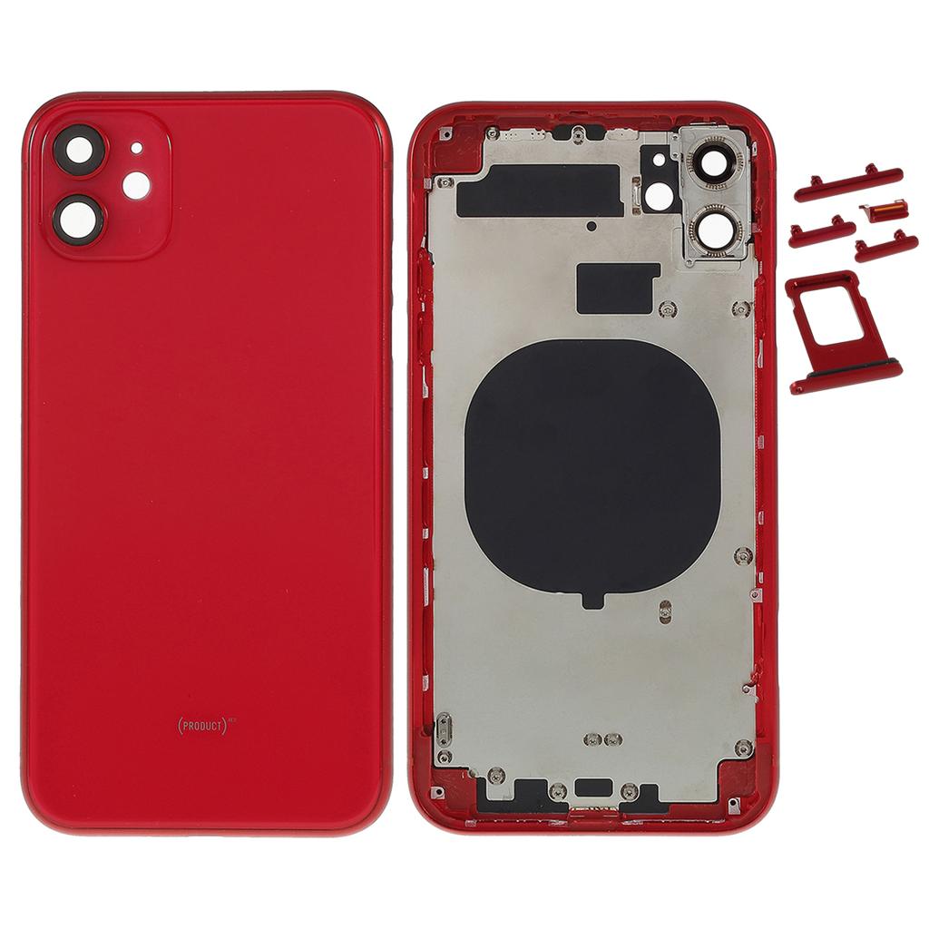 Pentru iPhone 11 6.1 inch Capac Spate Baterie+Cadru Placă Mijlocie+Butoane Laterale Piesă de Schimb (fără Logo)