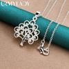 URMYLADY 925 Sterling Silver Christmas Tree Pendant Necklace For Women Party Fashion Jewelry