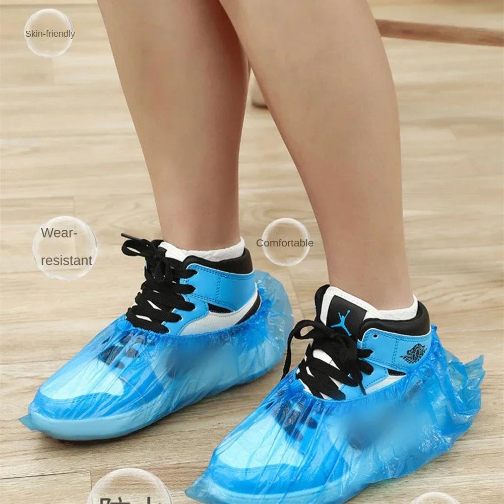 Plastic Disposable Shoe Covers Cleaning Overshoes Outdoor Rainy Day Carpet Cleaning Shoe Cover Waterproof Shoe Covers