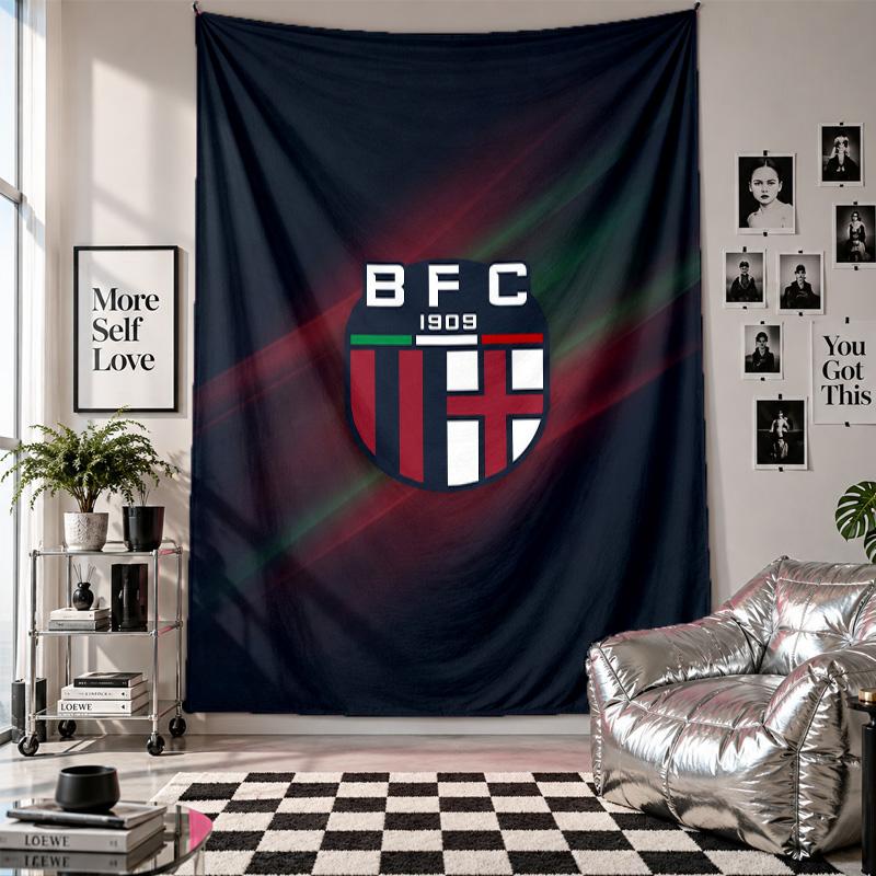 Bologna FC Wandteppich Heimdekoration Wandbehang Tuch für Schlafzimmer Wohnzimmer Hintergrund