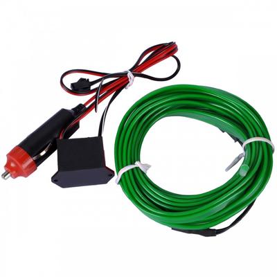 Optické vlákno EL DRÁT Ambient LED páska 2m 12V Zelený Off-Road
