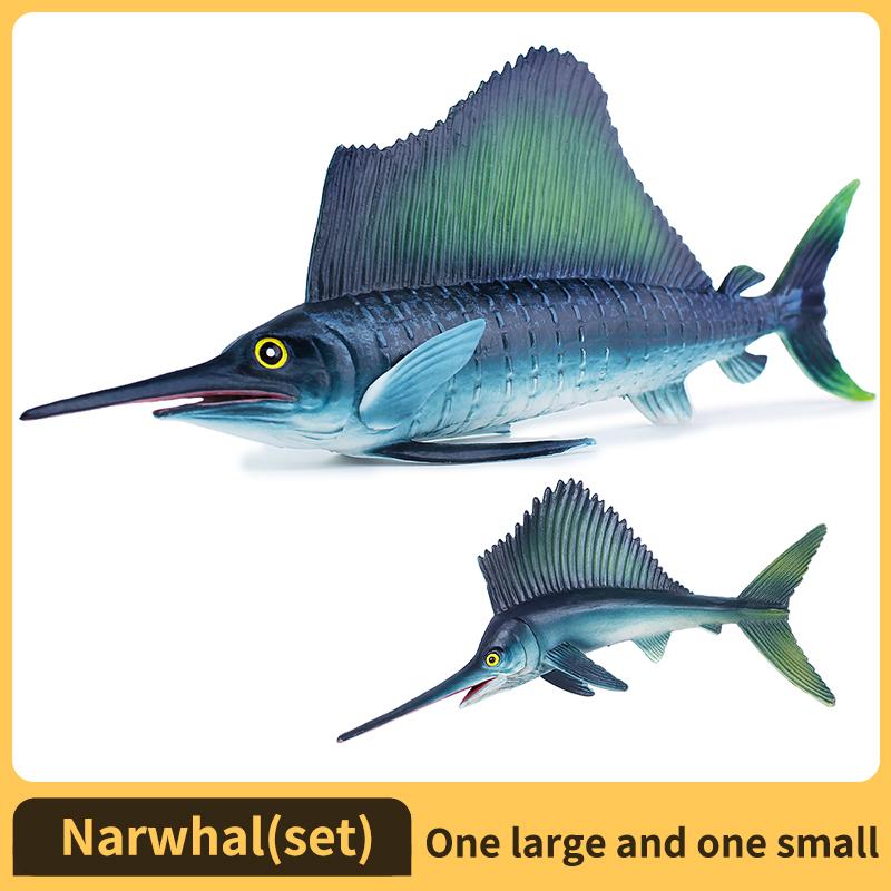 MeeresTierWelt Tierfiguren Segelfisch Modell Kuchenaufsätze Schreibtischdekoration Imitation Schmuck Partygeschenke Spielzeug
