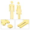 3D DIY Kvinna Man Toalettdörrskylt Badrum Toalett WC Dörrskylt För Toalettdörrskylt Väggdekal Dekor Avtagbar Logotyp