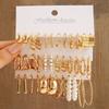 Cross-Border Hot-Selling High-End Metal Square Geometric Hoop Earrings – Vintage, Creative Women's Earring Set