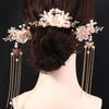 Hairpins Long Tassel Flower Handmade Fashion Headwear Sets Hair Comb Earrings Hanfu Hair Stick