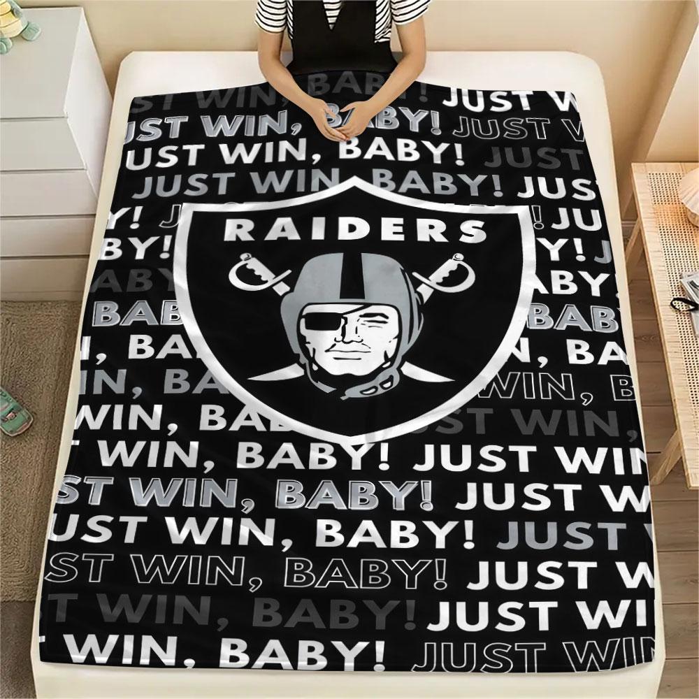 Black Raiders Printed Flannel Blanket, Soft Throw for Bedroom Sofa, Washable, Fan Merchandise, Great Gift.