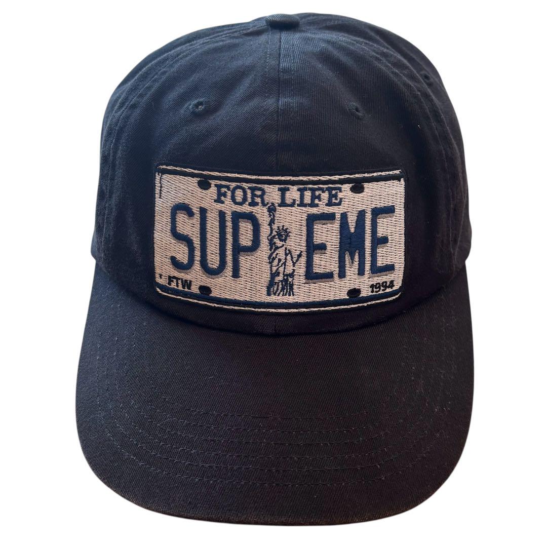 

[USED] Supreme License Plate 6-Panel Cap Black