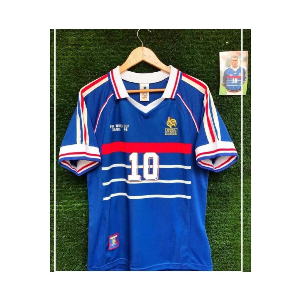 France National Team 98 World Cup Zinedine Zidane Nostalgia Jersey