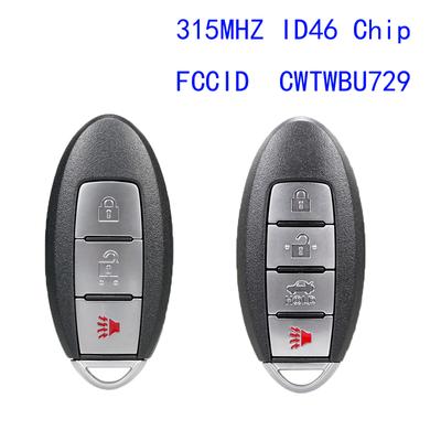 [SUAYMAK] 3/4 Button Car Remote Key pro čipovou kartu Nisan Tiida Qashqai Altima Maxima Sentra Teana Xtrail/ID46 Chip/315MHz/FCCID CWTWBU729