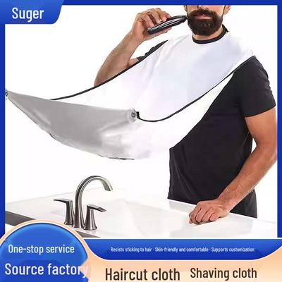 Babero de Succión Cruzada para Barba - Babero de Afeitado para Barbería y Salón de Peluquería