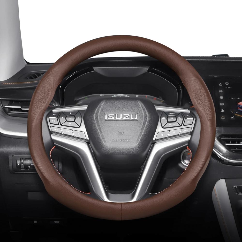 Suitable for ISUZU Perforated Leather Steering Wheel Cover Ultra-Thin Breathable D-MAX MU-X ELF N-Series FORWARD F-Series TRAGA