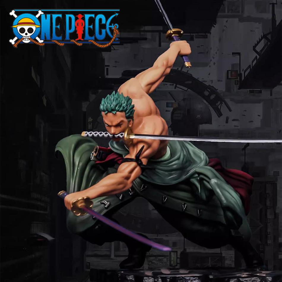 One Piece 10cm Anime Figure GK Roronoa Zoro Three-blade Sa-maximum Manga Anime Statue Action Figure Collection Model Kid Toy