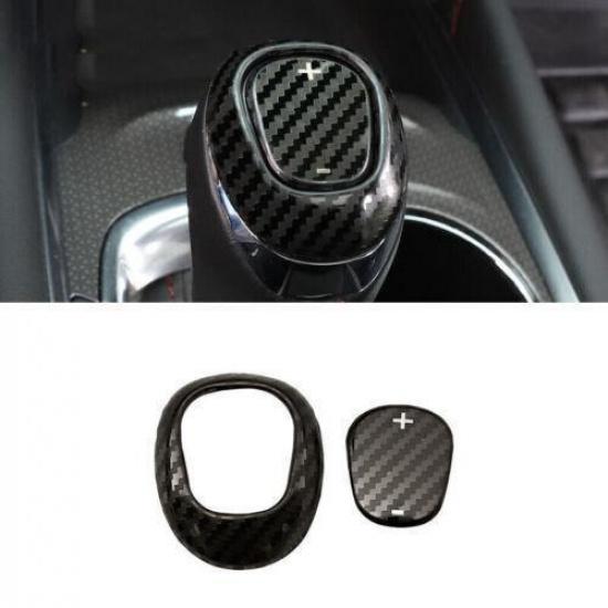 For Chevrolet Malibu 2016- Steel Carbon Fiber Console Gear Shift Knob Cover