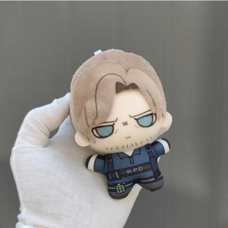 Nová Anime Leon Scott Kennedy Plyšová Panenka Přívěsek Hračka 10cm Kreslená Roztomilá Měkká Leon S. Kennedy plyšová panenka přívěsek hračka pro dítě dárek
