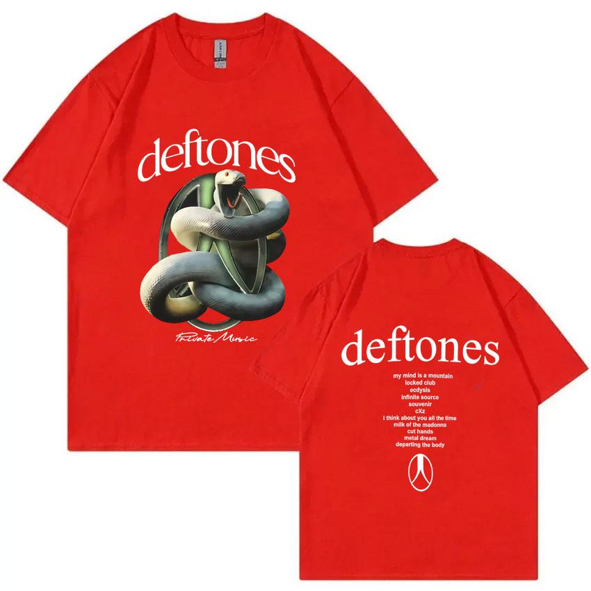 Музыкальная группа Deftones Принт Змея Футболка Унисекс Женская Винтажная Повседневная Мягкий Хлопок Футболки Унисекс Мода Уличная одежда S