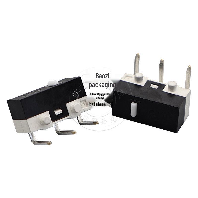 Bent-Leg Micro Switch, Right-Angle, 1.6 Post, 8.3 Exposed, 3.5 Pin, 12.8x5.7x6.3H, Knobless with Positioning