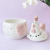 Ceramic Jar with Lid Large Chicken Box Ceramic Storage Jars for Eggs Candy Jewelry Snack Kitchen Counter Bookshelf Living Room