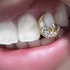 Bestselling Gold Hip Hop Zircon Moon Diamond Tooth Ornament