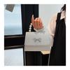Pink Tote Bowknot Bags Women Single Shoulder Crossbody Bags Niche Fashion Cute Small Square Bag