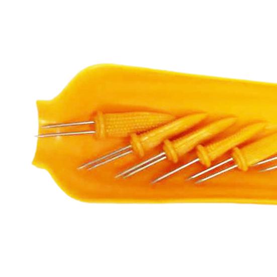 1 Set Maisgabel-Set mit Tablett, tragbar, praktisch, Kochutensilien, genießen Sie köstliche Maiskolben, Heimbedarf