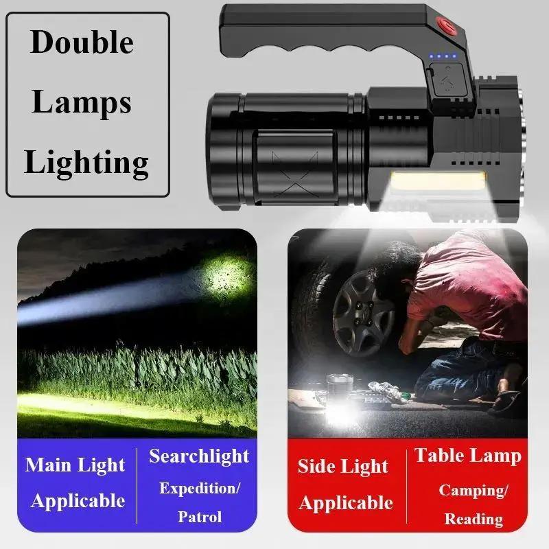 Super Bright Flashlight USB Rechargeable Long-range Flashlight High-power LEDflashlight Tactical Camping Super Bright Flashlight