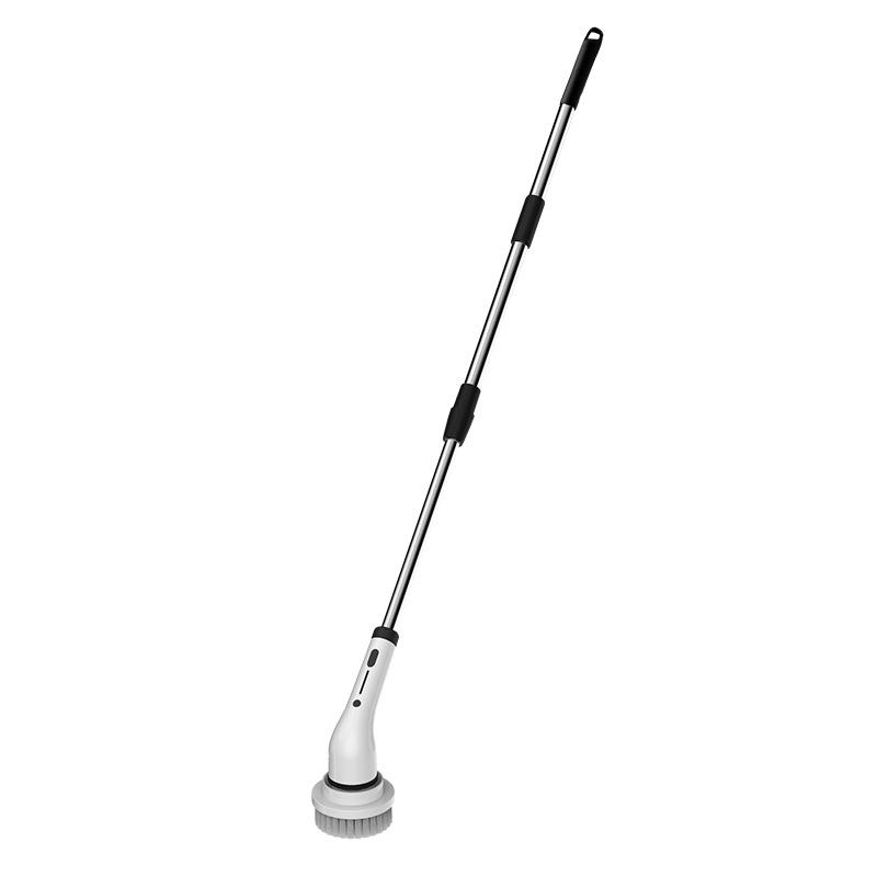 Cleaning Brush Long Handle Extendable Bathroom Toilet Floor Kitchen Electric Brush Cleaning Brush Electric Mop with Black