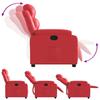 Recliner Chair In Red Artificial Leather