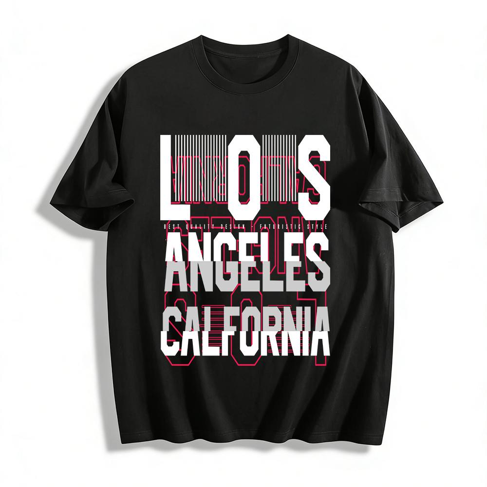 

Vintage Stacked Letter Print Casual Streetwear T-Shirt Pure cotton T-shirt XXS