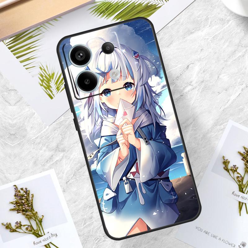 Anime Hololive Gawr Gura Case For Xiaomi Redmi Note 13 14 Pro 12 11 10 15 Pro Plus Redmi 15 10C 12C 13C 14C 15C Cover