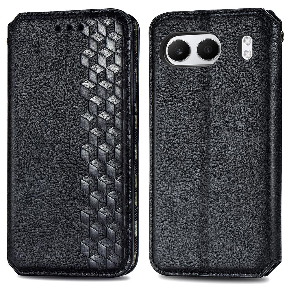 For OnePlus Nord 4 PU Leather Case Rhombus Imprint Wallet Stand Phone Cover