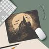 Haunted House Theme Mousepad Fashionable Non-slip Small Size Office Gaming Computer Keyboard Desktoppad Thickened Wear-resistant