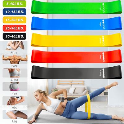 Fasce Elastiche ad Anello per Esercizi Esercizio per Fitness a Casa Stretching Allenamento della Forza Fisioterapia Set di Fasce per Allenamento da 5